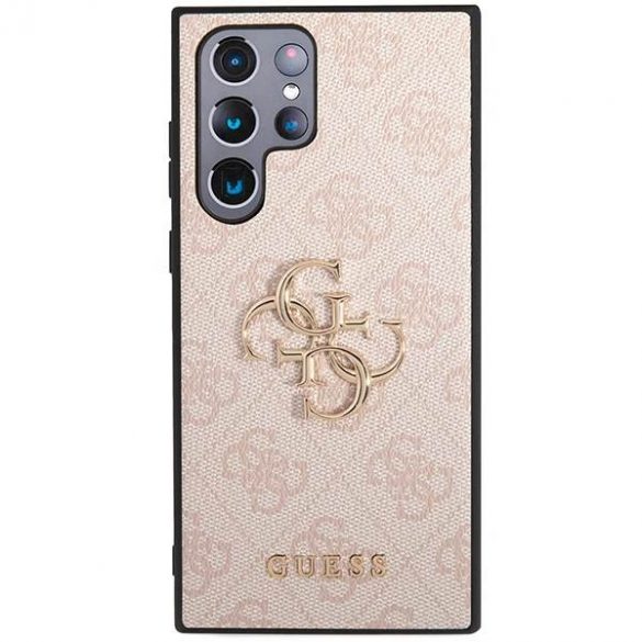 Guess GUHCS23L4GMGPI S23 Ultra S918 carcasă rigidă rożowy/roz 4G Big Metal Logo