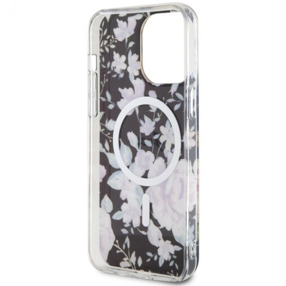 Guess GUHMP14XHCFWSK iPhone 14 Pro Max 6.7 carcasă rigidă/neagră Flower MagSafe"