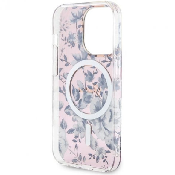 Guess GUHMP14LHCFWSP iPhone 14 Pro 6.1 rożowy/roz hardcase Flower MagSafe"