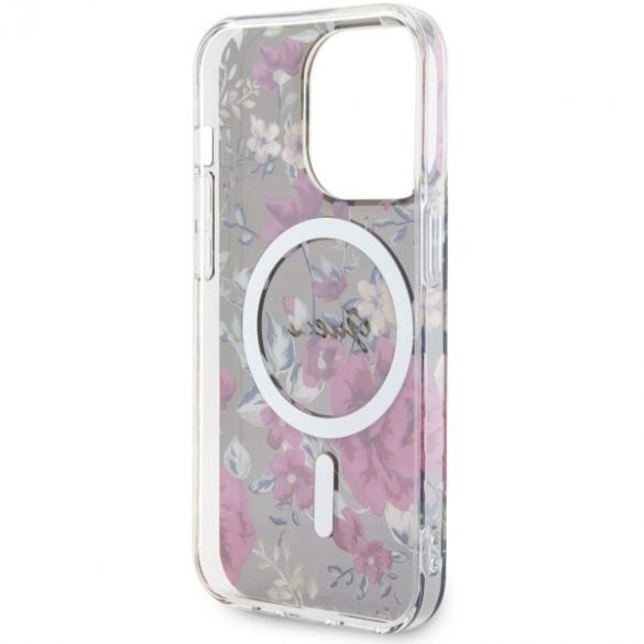 Guess GUHMP14LHCFWSA iPhone 14 Pro 6.1 zielony/kaki hardcase Flower MagSafe"