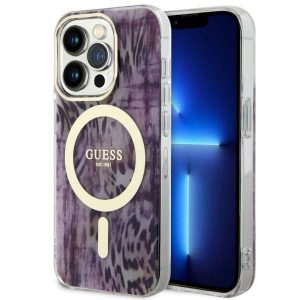 Guess GUHMP14LHLEOPWP iPhone 14 Pro 6.1 rożowy/roz hardcase Leopard MagSafe"