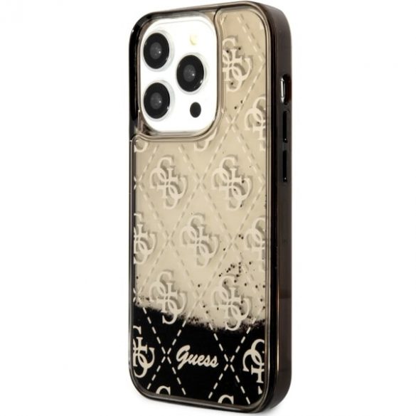 Guess GUHCP14LLC4PSGK iPhone 14 Pro 6.1 carcasă rigidă/neagră Liquid Glitter 4G Transculent"