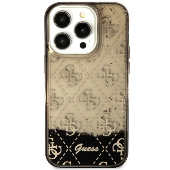 Guess GUHCP14LLC4PSGK iPhone 14 Pro 6.1 carcasă rigidă/neagră Liquid Glitter 4G Transculent"