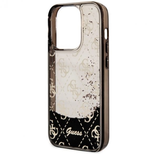 Guess GUHCP14LLC4PSGK iPhone 14 Pro 6.1 carcasă rigidă/neagră Liquid Glitter 4G Transculent"