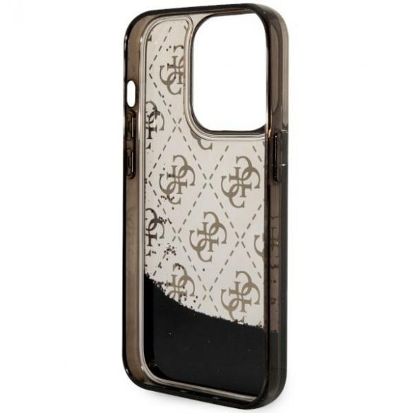 Guess GUHCP14LLC4PSGK iPhone 14 Pro 6.1 carcasă rigidă/neagră Liquid Glitter 4G Transculent"