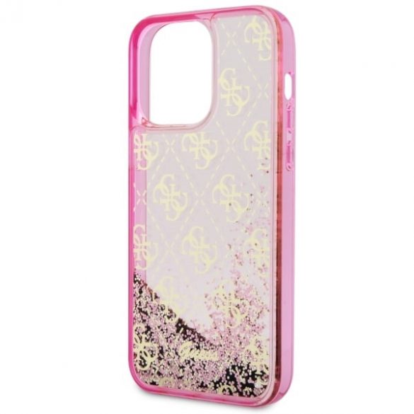 Guess GUHCP14LLC4PSGP iPhone 14 Pro 6.1 rożowy/roz husă rigidă Liquid Glitter 4G Transculent"