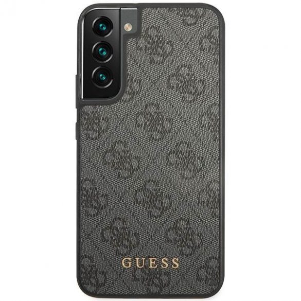 Guess GUHCS23SG4GFGR S23 S911 szary/gri carcasă rigidă 4G Metal Gold Logo