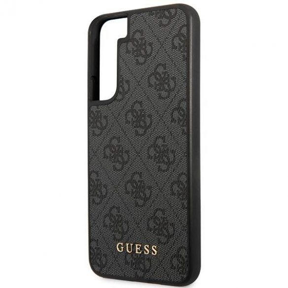 Guess GUHCS23MG4GFGR S23+ S916 szary/gri carcasă rigidă 4G Metal Gold Logo