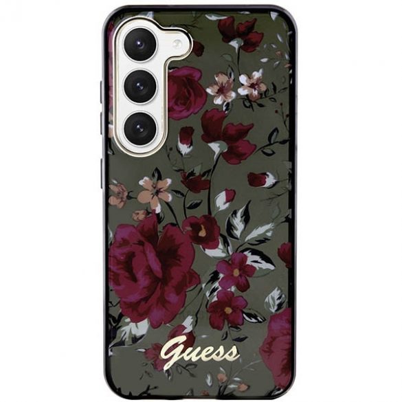 Guess GUHCS23MHCFWSA S23+ S916 zielony/kaki hardcase Flower Collection