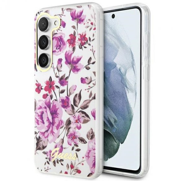 Guess GUHCS23MHCFWST S23+ S916 biały/alb hardcase Collection Flower