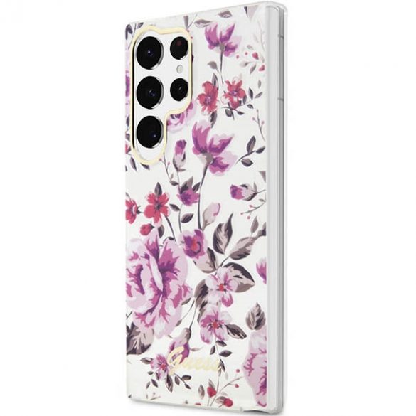 Guess GUHCS23LHCFWST S23 Ultra S918 biał/alb hardcase Collection Flower