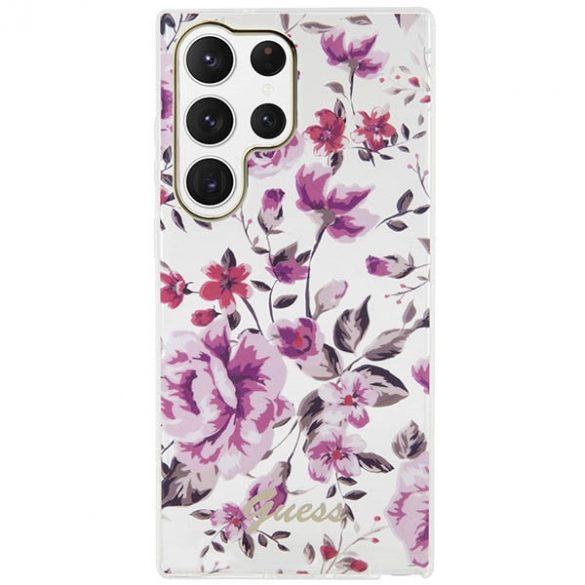 Guess GUHCS23LHCFWST S23 Ultra S918 biał/alb hardcase Collection Flower