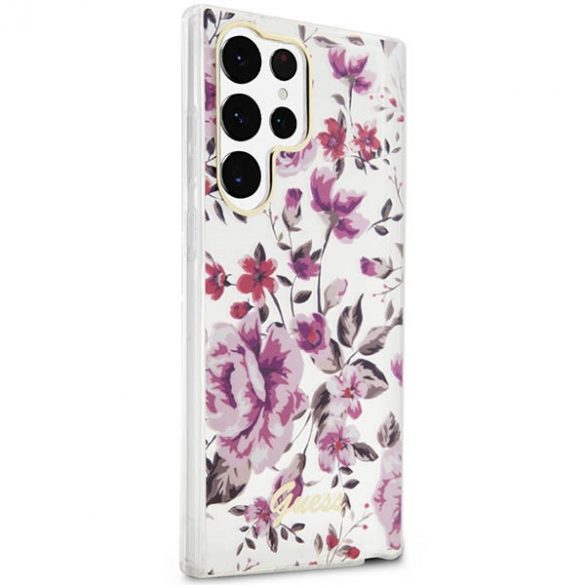 Guess GUHCS23LHCFWST S23 Ultra S918 biał/alb hardcase Collection Flower