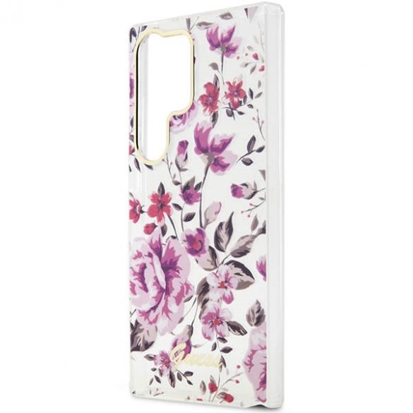 Guess GUHCS23LHCFWST S23 Ultra S918 biał/alb hardcase Collection Flower