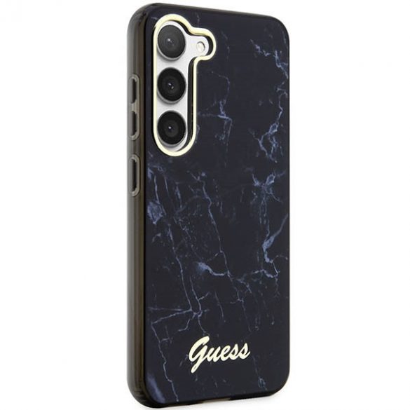 Guess GUHCS23MPCUMAK S23 +S916 czarny/negru hardcase Marble