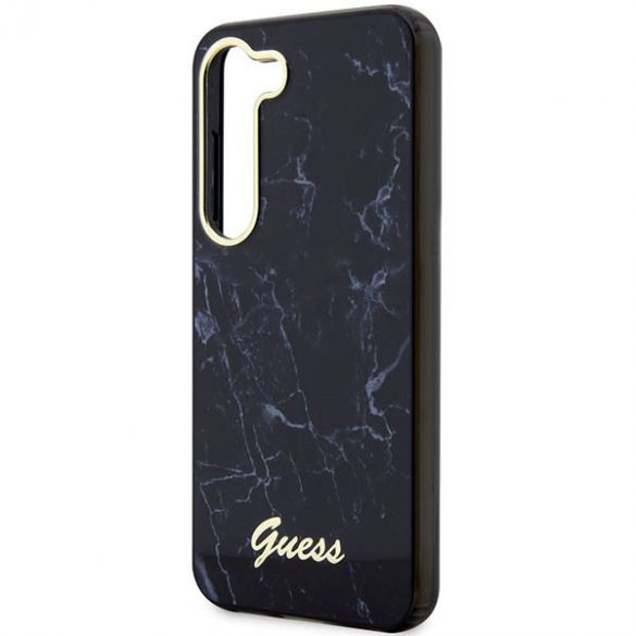 Guess GUHCS23MPCUMAK S23 +S916 czarny/negru hardcase Marble