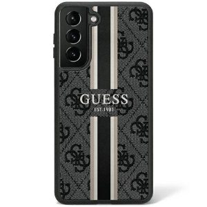 Guess GUHCS23SP4RPSK S23 S911 negru / negru hard Husă 4G imprimate Stripe husă