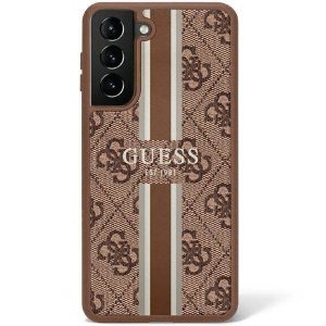 Guess GUHCS23SP4RPSW S23 S911 husă rigidă maro/brązowy 4G Printed Stripe