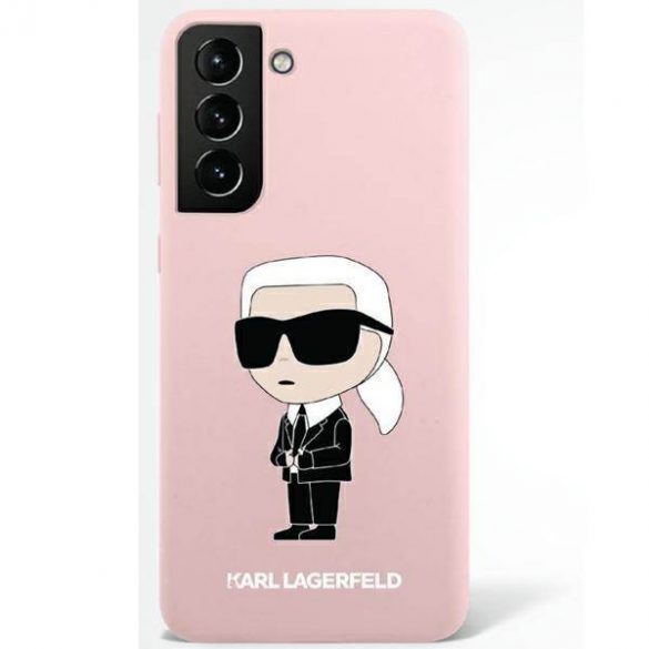 Karl Lagerfeld KLHCS23LSNIKBCP Samsung S23 S918 Ultra husă rigidă rożowy/roz Husă Ikonik din silicon