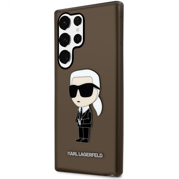 Karl Lagerfeld KLHCS23LHNIKTCK S23 Ultra S918 negru / negru hard Husă Ikonik Karl Lagerfeld