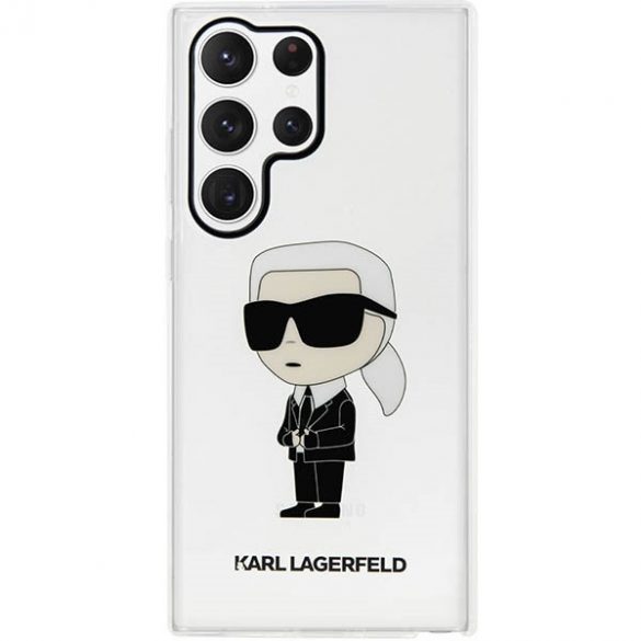 Karl Lagerfeld KLHCS23LHNIKTCT S23 Ultra S918 husă rigidă transparentă Ikonik Karl Lagerfeld