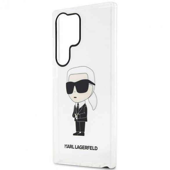 Karl Lagerfeld KLHCS23LHNIKTCT S23 Ultra S918 husă rigidă transparentă Ikonik Karl Lagerfeld