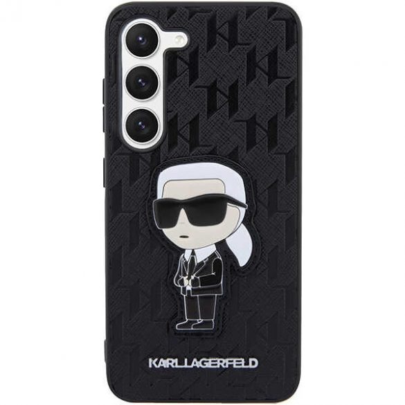 Karl Lagerfeld KLHCS23MSAKLHKPK S23+ S916 hardcase czarny/negru Saffiano Monogram Ikonik