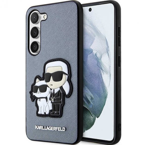 Karl Lagerfeld KLHCS23MSANKCPG S23+ S916 hardcase szary/gri Saffiano Karl & Choupette