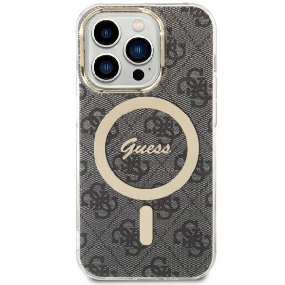 Guess GUHMP14LH4STK iPhone 14 Pro 6.1 carcasă rigidă neagră 4G MagSafe"