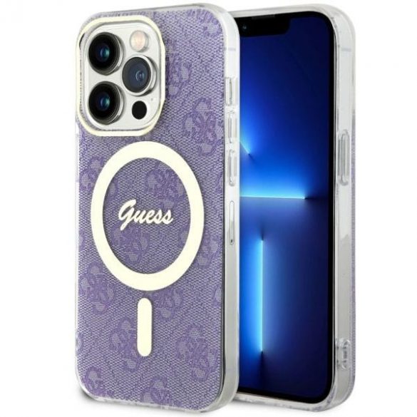 Guess GUHMP14LH4STU iPhone 14 Pro 6.1 husă rigidă violet/violet 4G MagSafe"