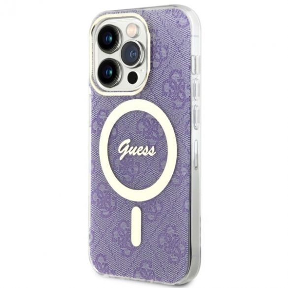 Guess GUHMP14LH4STU iPhone 14 Pro 6.1 husă rigidă violet/violet 4G MagSafe"