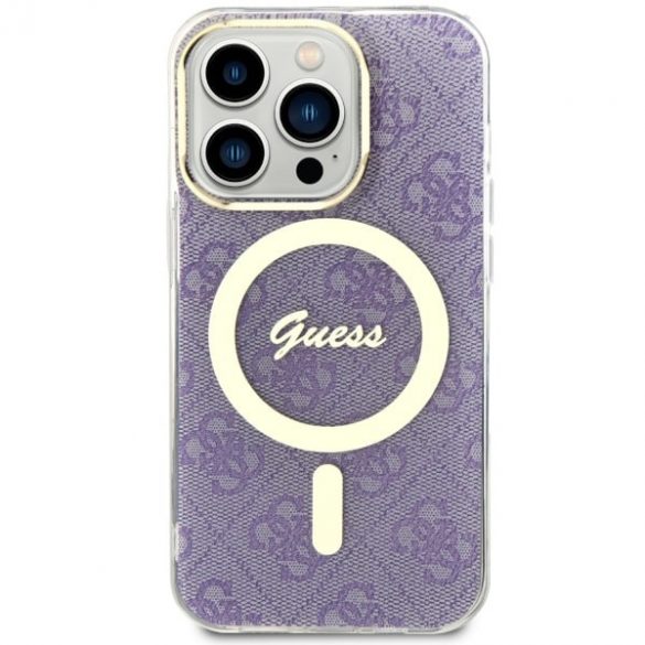 Guess GUHMP14LH4STU iPhone 14 Pro 6.1 husă rigidă violet/violet 4G MagSafe"