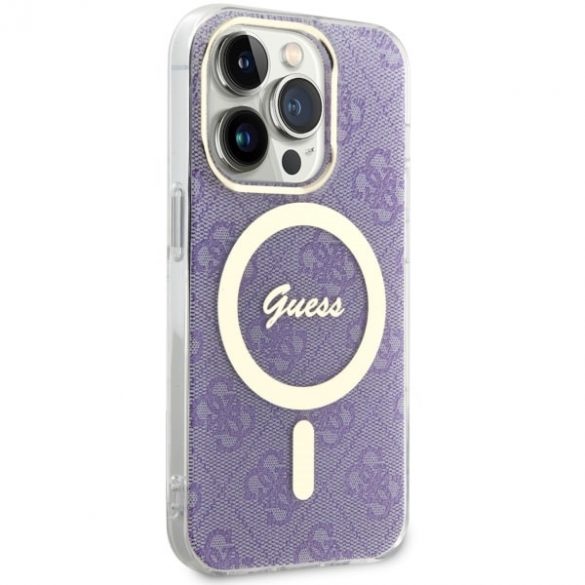 Guess GUHMP14LH4STU iPhone 14 Pro 6.1 husă rigidă violet/violet 4G MagSafe"