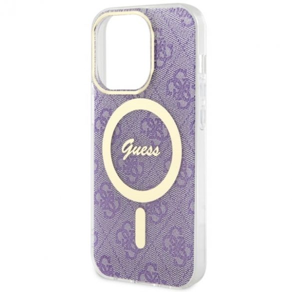 Guess GUHMP14LH4STU iPhone 14 Pro 6.1 husă rigidă violet/violet 4G MagSafe"