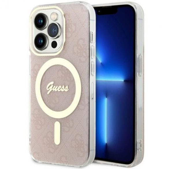 Guess GUHMP14LH4STP iPhone 14 Pro 6.1 rożowy/roz hardcase 4G MagSafe"