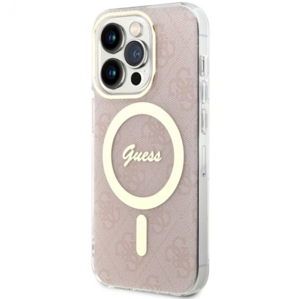 Guess GUHMP14LH4STP iPhone 14 Pro 6.1 rożowy/roz hardcase 4G MagSafe"