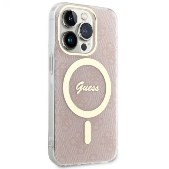 Guess GUHMP14LH4STP iPhone 14 Pro 6.1 rożowy/roz hardcase 4G MagSafe"