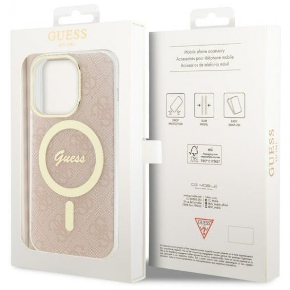 Guess GUHMP14LH4STP iPhone 14 Pro 6.1 rożowy/roz hardcase 4G MagSafe"