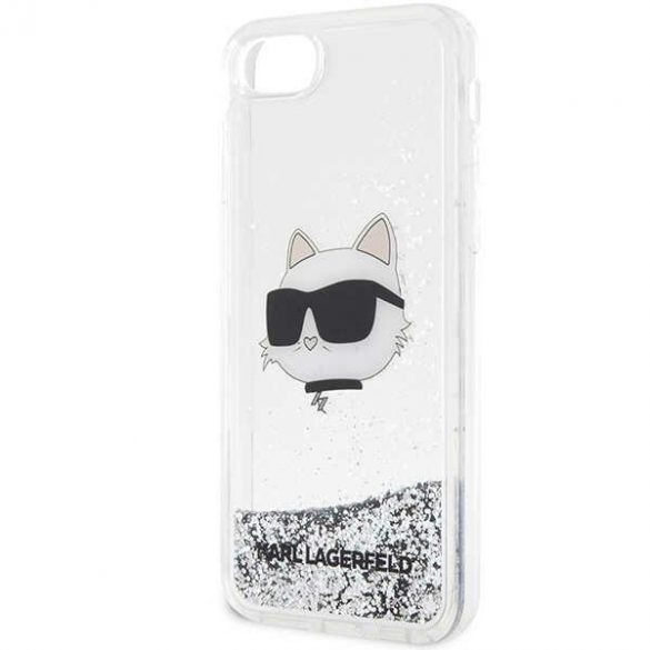 Karl Lagerfeld KLHCI8LNCHCS iPhone 7/8/ SE 2020 / SE 2022 srebrny/silver hard Husă Glitter Choupette Head