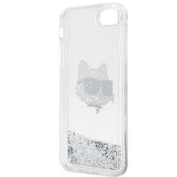 Karl Lagerfeld KLHCI8LNCHCS iPhone 7/8/ SE 2020 / SE 2022 srebrny/silver hard Husă Glitter Choupette Head