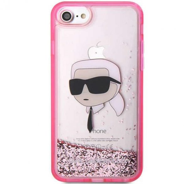 Karl Lagerfeld KLHCI8LNKHCP iPhone 7/8/ SE 2020 / SE 2022 roz/roz hard Husă Glitter Karl Head