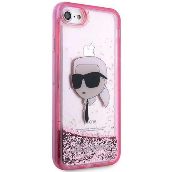 Karl Lagerfeld KLHCI8LNKHCP iPhone 7/8/ SE 2020 / SE 2022 roz/roz hard Husă Glitter Karl Head