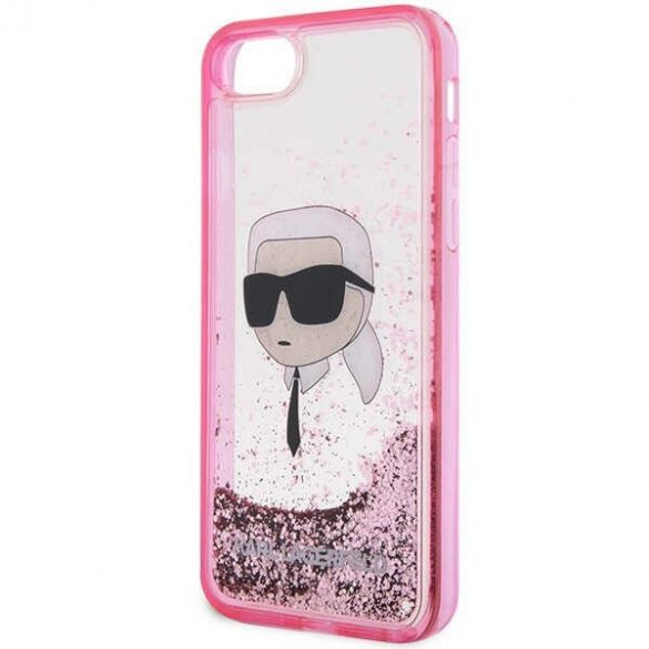 Karl Lagerfeld KLHCI8LNKHCP iPhone 7/8/ SE 2020 / SE 2022 roz/roz hard Husă Glitter Karl Head