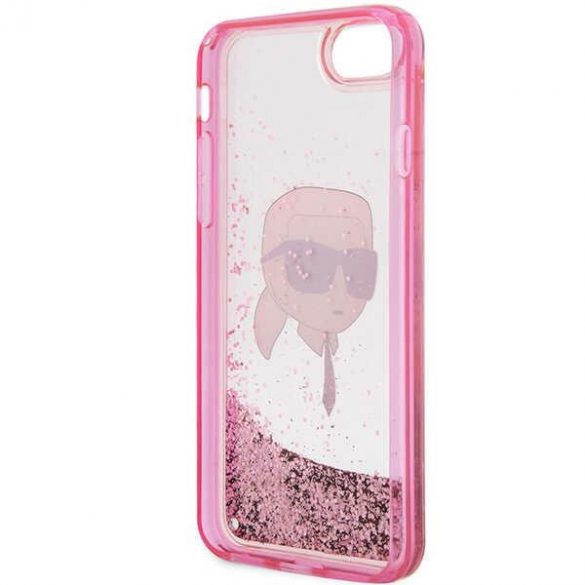 Karl Lagerfeld KLHCI8LNKHCP iPhone 7/8/ SE 2020 / SE 2022 roz/roz hard Husă Glitter Karl Head