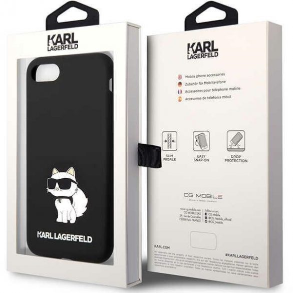 Karl Lagerfeld KLHCI8SNCHBCK iPhone 7/8/ SE 2020 / SE 2022 hardcase czarny/negru Silicon Choupette