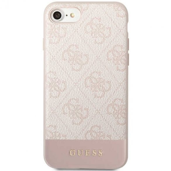 Guess GUHCI8G4GLPI iPhone 7/8/SE 2020 / SE 2022 roz/roz hard Husă 4G Stripe Collection