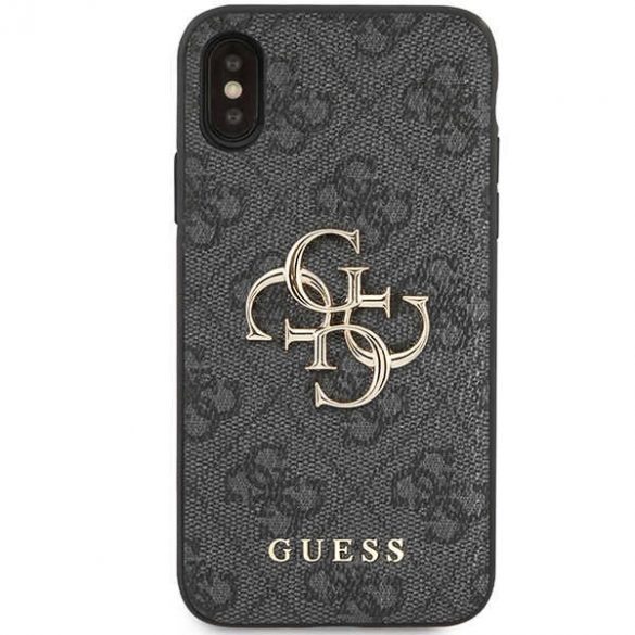 Guess GUHCPX4GMGGR iPhone X/XS gri/gri hard Husă 4G Big Metal Logo