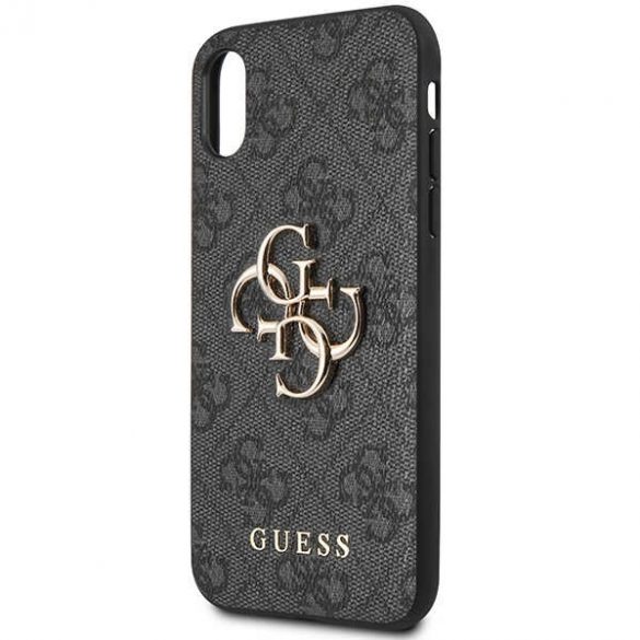 Guess GUHCPX4GMGGR iPhone X/XS gri/gri hard Husă 4G Big Metal Logo