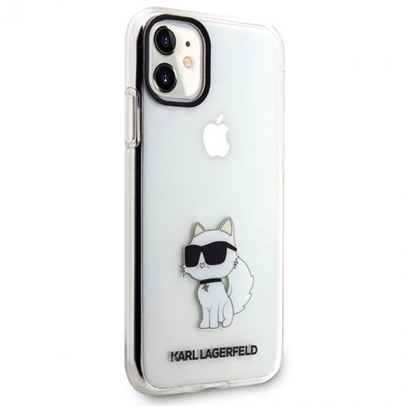 Karl Lagerfeld KLHCN61HNCHTCT iPhone 11 / Xr 6,1 husă rigidă transparentă Ikonik Choupette"