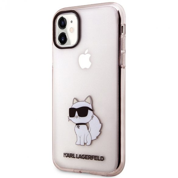 Karl Lagerfeld KLHCN61HNCHTCP iPhone 11 / Xr 6,1 roz/roz hard Husă Ikonik Choupette"